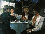 In Max Halbe's Garden by Lovis Corinth